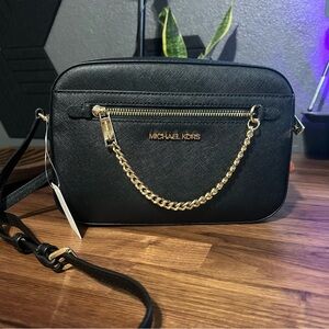 Michael Kors Jet Set Saffiano Leather Crossbody Bag